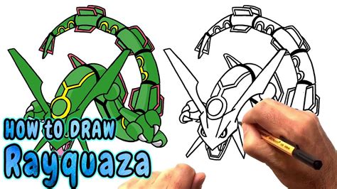 How to Draw Rayquaza from Pokemon (NARRATED) .